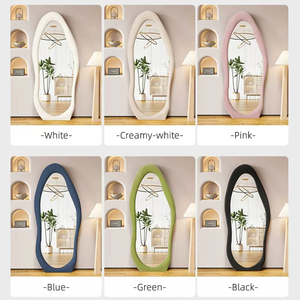 Merveilleux sol long forme irrégulière décor à la maison mural salon chambre décoratif salle de bain ondulé miroir grand spiegel - Product Image 5