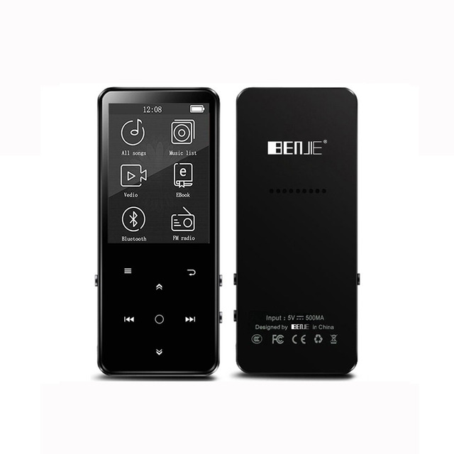 BENJIE Portable Digital Music Player Touch Button for 5.2 2.4" Screen USB TF Card Supported Built-in Loudspeaker 15-20