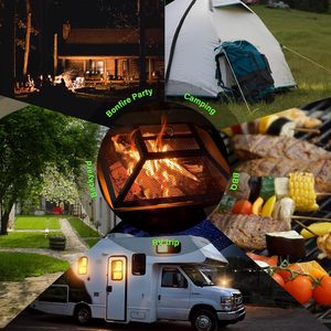 Braciere Portatile Quadrato per Esterni, Ideale per BBQ, Riscaldamento, Falò, Feste, Campeggio, Giardino, Patio, Viaggi in Camper - Product Image 4