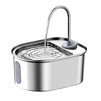 Distributeur d'eau pour chien en acier inoxydable Charge Filtre de circulation automatique Écologique Durable Étanche Solide Grande capacité