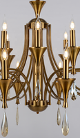 Bougie moderne Lustre en cristal Lumière Hôtel villa Grande 10 + 10 lumière Lampe en cristal pour salon Lustre Suspension