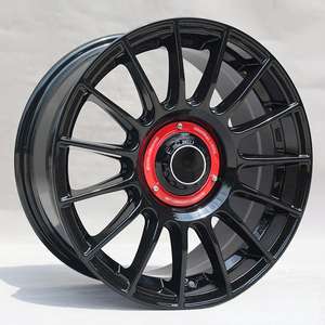 Jantes en alliage <span class=keywords><strong>OZ</strong></span> Racing 15 16 pouces 4x100/108 <span class=keywords><strong>5x100</strong></span>/108/114.3 noires à rayons multiples 10 trous pour BMW Mercedes Audi - Product Image 2