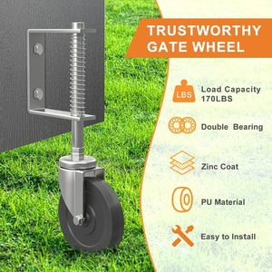 <span class=keywords><strong>Roue</strong></span> de support de porte robuste <span class=keywords><strong>pour</strong></span> porte battante de clôture - Product Image 3