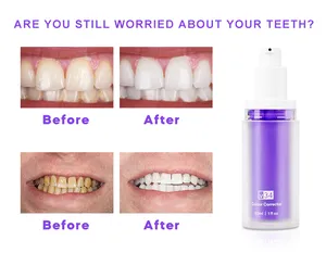 Hot Selling Remove Stains Purple V34 Color Corrector Toothpaste For Teeth Whitening