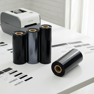 Nastro per Etichette di Lavaggio a Trasferimento Termico Compatibile di Alta Qualità 40mm X 300m Nastro in Resina Lavabile per Uso Tessile HP/OKI - Product Image 5