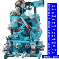 Ensemble d'outils électriques au lithium-ion 10 pièces 13 pièces 18 pièces |   Perceuse à percussion, meuleuse d'angle, clé à chocs, tronçonneuse et plus encore