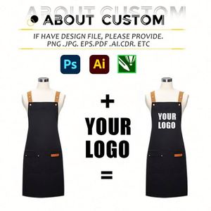 Hot Sale Custom Waterproof Oil Proof Canvas Restaurant Cooking <b>Kitchen</b> <b>Apron</b> Work Clothes Unisex With Customized Logo - Product Image 2