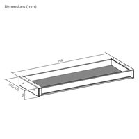Tiroir de rangement de grande taille pour accessoires de bureau en acier Organisateur ultra mince sous le bureau Organisateur de rangement Plateau Tiroir de bureau