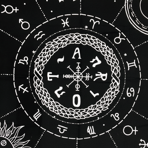 Venta al por mayor mantel cuadrado 12 constelación sol estrella y Luna universo Premium brujería alterar Tarot Decoración de mesa - Product Image 1