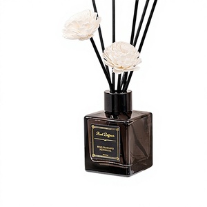 Difusor de Aromaterapia sin Fuego en Botella Marrón Pequeña con Fragancia de Lavanda, <span class=keywords><strong>Gardenia</strong></span> y Jazmín para Uso en el Hogar, Baño y Aseo - Product Image 1
