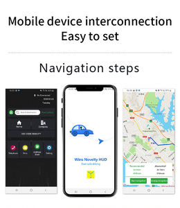 Wiyii C3 ओब्ड2 + Gps + नेविगेशन गेज कार हुड हेड अप डिस्प्ले मिरर पैनल डिजिटल स्पीडोमीटर और डायग्नोस्टिक टूल - Product Image 4