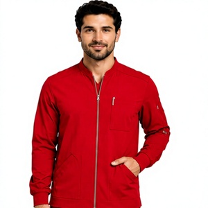 Ensemble de blouses médicales confortables pour hommes, tissu extensible respirant, uniforme d'hôpital pour médecins et infirmières, logo personnalisé, tenue professionnelle. - Product Image 1