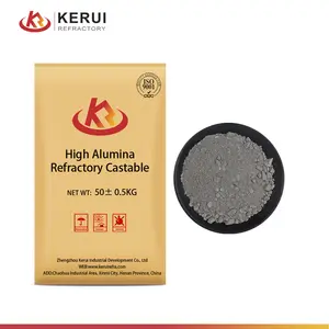 KERUI High Strength High Quality High Alumina Refractory Castable Al2O3 Powder Block For Kiln