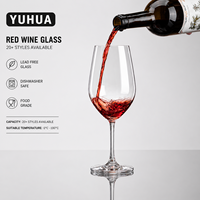 Verres à vin rouge épaissis en gros, gobelets en verre sodocalcique sans plomb de qualité supérieure pour la maison, l'hôtellerie et la restauration