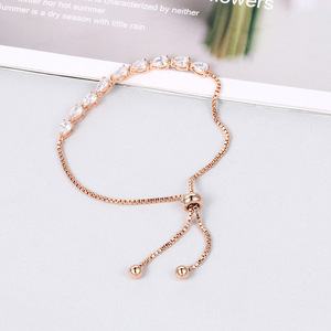 Weiman Elegant Teardrop Cubic Zirconia CZ Zircon Crystal <strong>Adjustable</strong> <strong>Bracelets</strong> for Women Wedding Bridal or Bridesmaid's Jewelry - Product Image 6