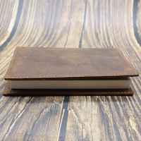 Taschen format A6 Mini Hardcover Handmade Creative Echt leder Notebook Journal Benutzer definiertes Logo Geprägter Planer halter