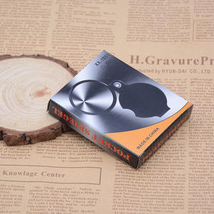 Bijia กระเป๋าหนังแบบพับได้แว่นขยายแบบพกพาสำหรับผู้สูงอายุ5X อ่านหนังสือขนาดเล็กกระเป๋าหนังแว่นขยาย - Product Image 2