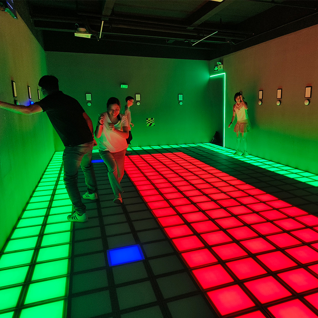 Indoor Multifunction Amusement Party Stage Lighting Dance Floor Tiles Interactive Hopscotch Light Active Led Floor Game