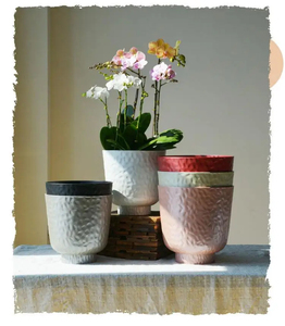 Maceta de Plástico con Acabado Perlado y Textura Martillada, Elegante y Reforzada, para Interiores, Sala de Estar, Balcón u Oficina - Product Image 5