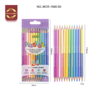 Xin Bowen Crayons de couleur à double extrémité Ensemble de papeterie personnalisé pour enfants pour l'école 24 pièces Crayons pour enfants Cadeau avec CE/MSDS