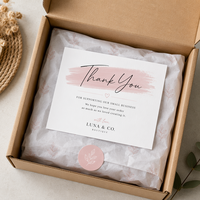 Cartes de remerciement et cartes postales personnalisées avec logo imprimé, cartes de vœux personnalisées pour emballages cadeaux d'entreprise