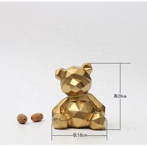 Nordique Géométrique Animaux Ours En Céramique Décoration de La Maison Salon - Product Image 1
