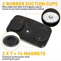 Support magnétique universel pour toit de voiture, barre lumineuse d'urgence à LED ambre et blanche de 12 pouces avec 48 LED, pour camions à charrues, lumière d'avertissement