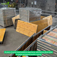 Terrasse modulaire préfabriquée pour camping en plein air Base carrée en acier galvanisé Hauteur réglable pour jardins Parcs pour l'alimentation
