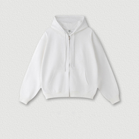 Sweat-shirt à capuche unisexe en polaire zippé, couleur unie, coupe oversize, style décontracté et sportif, pour adolescents, écologique, nouvelle collection automne