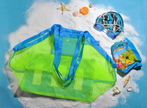 Wholesale Beach Bag <b>Foldable</b> Portable Mesh Swimming for Children Toy <b>Baskets</b> Storage Outdoor Waterproof Bags - Product Image 6