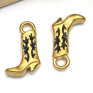 Collana con Ciondoli Placcati in Oro in Acciaio Inossidabile 316L Smaltato Stile Western con Cappello da <span class=keywords><strong>Cowboy</strong></span> Stivali Cactus <span class=keywords><strong>Pistola</strong></span> e Cavallo Accessori per Ingrosso - Product Image 6