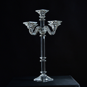 Candelabro Natalizio in Cristallo a Stelo Lungo con Centrotavola Alto per Matrimoni, Design Elegante, Decorazione Nuziale Ecologica e Bellissima - Product Image 2