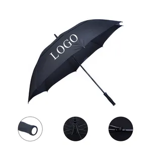 사용자 정의 로고 자동 오픈 더블 캐노피 대형 골프 우산 파라과이 프로 모션 더블 레이어 Windproof 골프 우산 로고