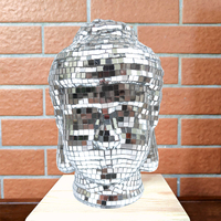 Boule disco miroir en résine Chuang De avec tête de Bouddha, décoration faite à la main, durable, idéale pour la maison, les cafés, les espaces artistiques, vente en gros