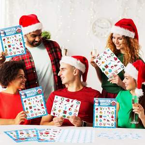 Noël Bingo Jeux Noël Bonhomme De Neige Bingo Cartes Vacances D'hiver Bingo Party Jeux Xmas Party Favors Fournitures - Product Image 3