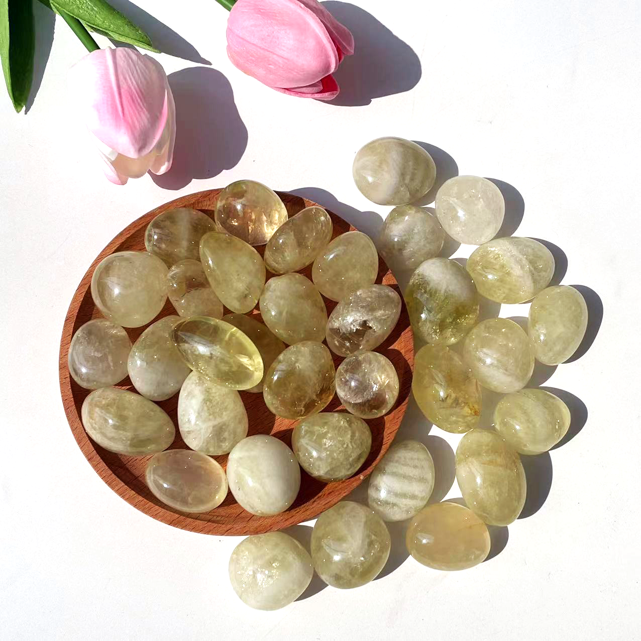 citrine quartz tumble stone