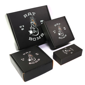 Caja de regalo de <span class=keywords><strong>2</strong></span> piezas con tapa extraíble de cartón rígido negro personalizado y embalaje a base con inserto de espuma - Product Image 5