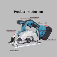 Scie circulaire industrielle mini 20V pour le bricolage/usage industriel, kit d'outils rechargeables sans balais pour la découpe de pierre, de brique et de métal