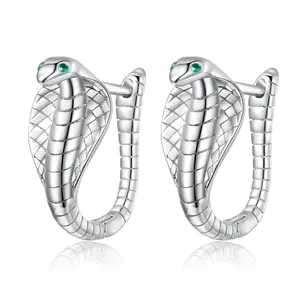 Neutral wind s925 silver cobra ear buckle European and American style smart niche earrings BSE728