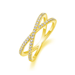 Women's 925 <b>Silver</b> Moissanite Eternity Band <b>Ring</b> Round Brilliant Cut Pave Setting Geometric Minimalist Wedding Jewelry - Product Image 4