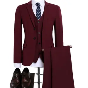 Formelle Herbst und Winter Stil dreiteilige schlanke profession elle Hochzeits kleid Anzüge Best Man Suit Business