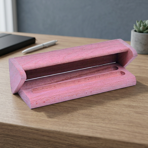 Boîte à crayons et stylos en bois faite à la main, boîte cadeau pour fournitures scolaires avec logo personnalisé - Article promotionnel pour la rentrée scolaire/la remise des diplômes - Product Image 4