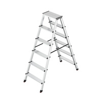 Échelle industrielle en aluminium double face EN131/EN14183 Escalier pliable de 2 à 6 marches Échelle d'escalade pliable Plegable