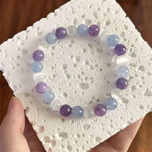 Bracelet en pierre naturelle avec perles de verre colorées pour la pratique de la gratitude, option d'expédition prioritaire professionnelle, suivi en temps réel - Product Image 2