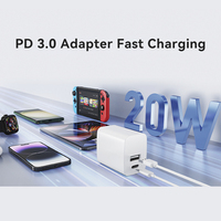 Chargeurs de téléphone portable 18W 20W 30w PD QC3.0 chargeur rapide port USB type-c 20w 5v 9v 12v 1A 1.5A 2A 2.22A 2.5A chargeur de téléphone portable