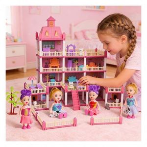 Elegant DIY <b>Plastic</b> Toy Estate for with Bedroom <b>Kitchen</b> Bathroom Balcony Furniture-Story <b>Play</b> Gift for Imagination - Product Image 2