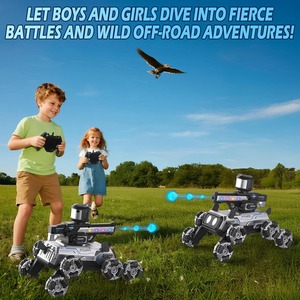EPT Coche Robot <span class=keywords><strong>de</strong></span> Control Remoto Electrónico Inteligente para Niños, con Ocho Ruedas, Acrobacias, Disparo <span class=keywords><strong>de</strong></span> Agua, Música y Ojos LED, 2.4GHz - Product Image 2