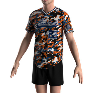 Ecológico bordado hombres Hip-Hop béisbol cuello en V uniforme jerseys Canadá béisbol <span class=keywords><strong>camiseta</strong></span> <span class=keywords><strong>Mujer</strong></span> - Product Image 5
