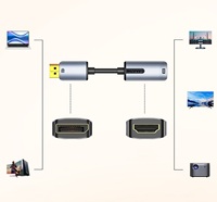 SAMZHE Convertidor DP a HDMI 4K/60Hz, Expansión de Pantalla Dual, Adaptador de Video DisplayPort 2K/144Hz HD para Computadora de Escritorio, Laptop, TV, Monitor