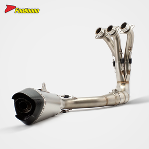 Sistema de Escape Completo para Yamaha MT-09 con Sensor de Oxígeno Plateado SS Silenciador de Carreras Slip-On ODM&OEM Titanio Carbono 2013-2025 MT-09 SC - Product Image 2